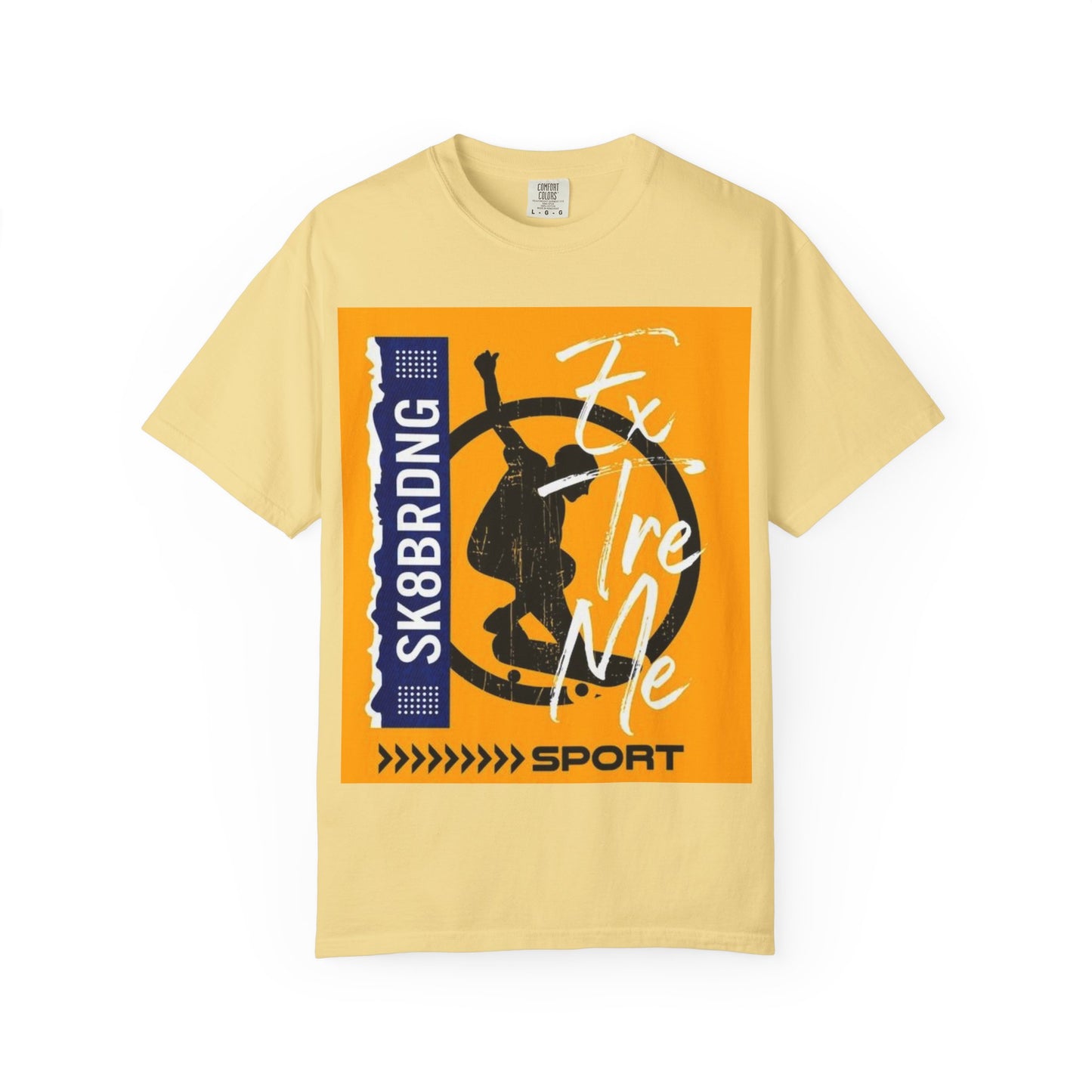 Sporty Graphic Tee for Skaters, Unisex Garment-Dyed T-shirt, Skateboarding Apparel, Casual Wear, Gift for Sport Lovers, Urban Fashion