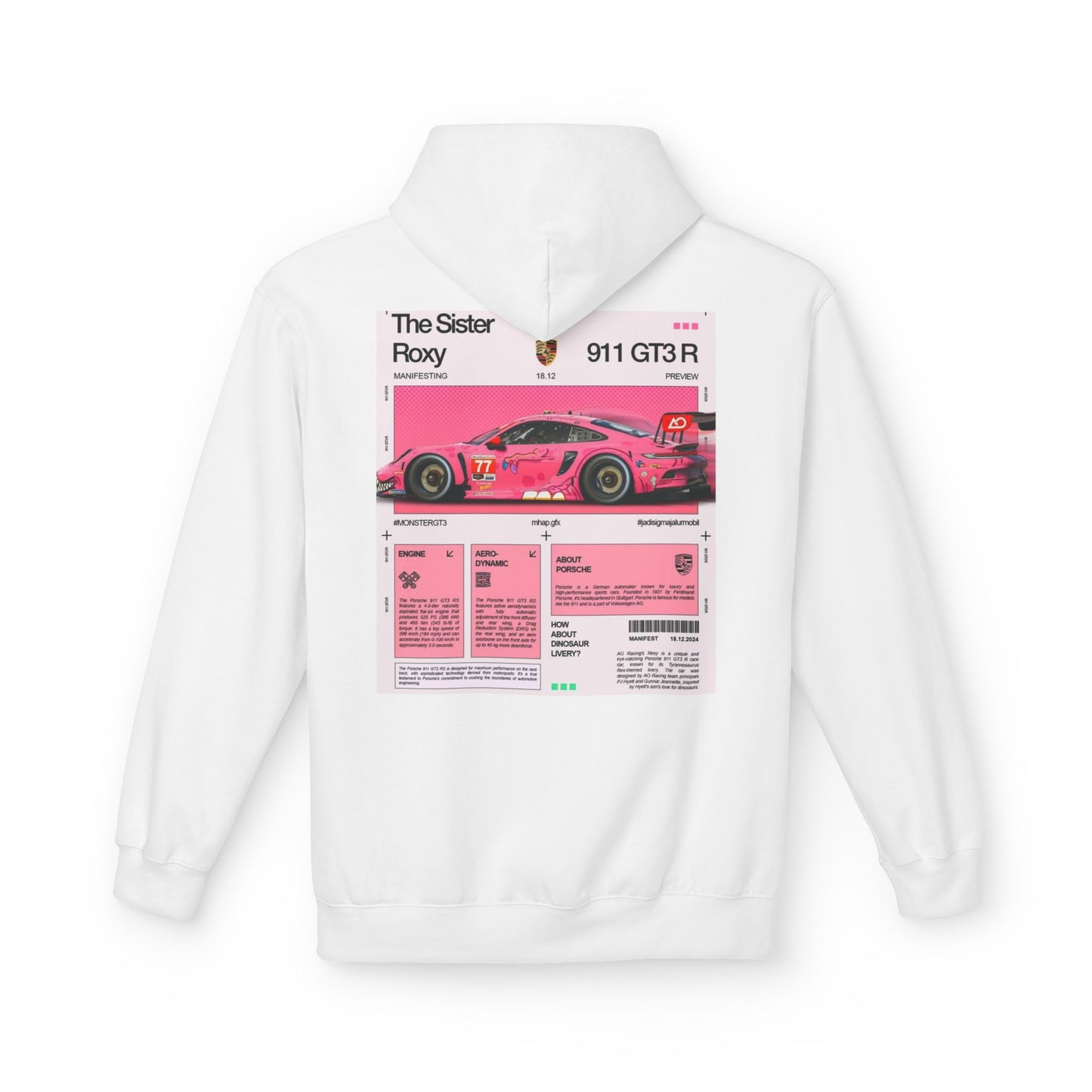 Racing-Inspired Unisex Fleece Hoodie - The Sister Roxy Design
