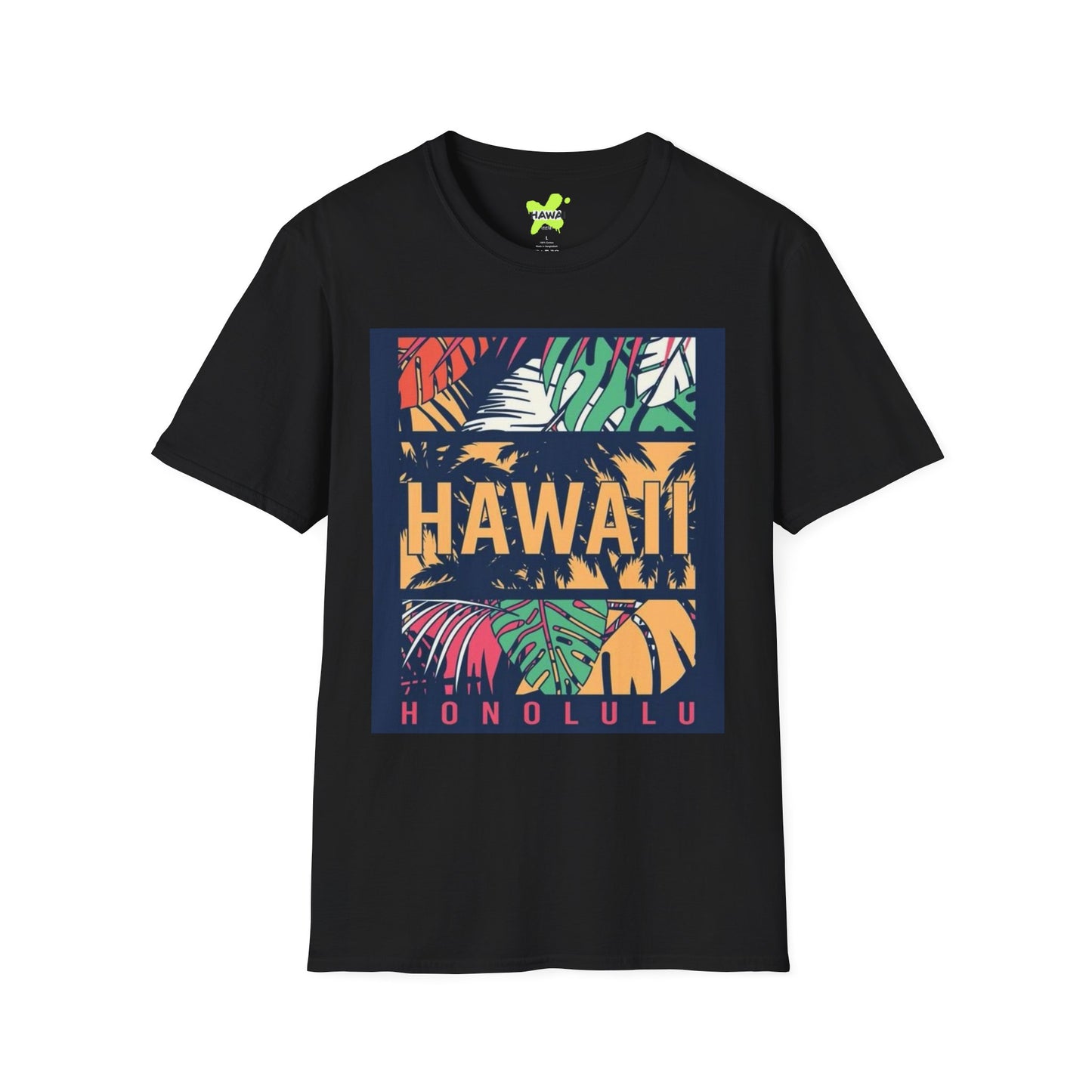 Hawaii Themed Unisex Softstyle T-Shirt | Tropical Vibes Tee