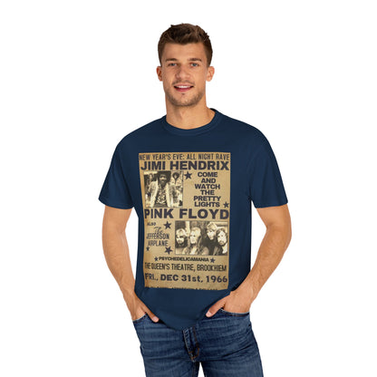 Retro Band Concert T-Shirt - Jimi Hendrix & Pink Floyd Tribute