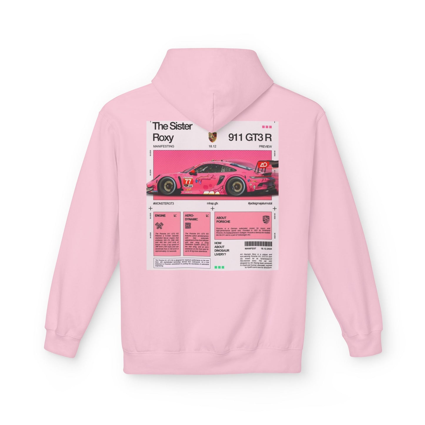 Racing-Inspired Unisex Fleece Hoodie - The Sister Roxy Design