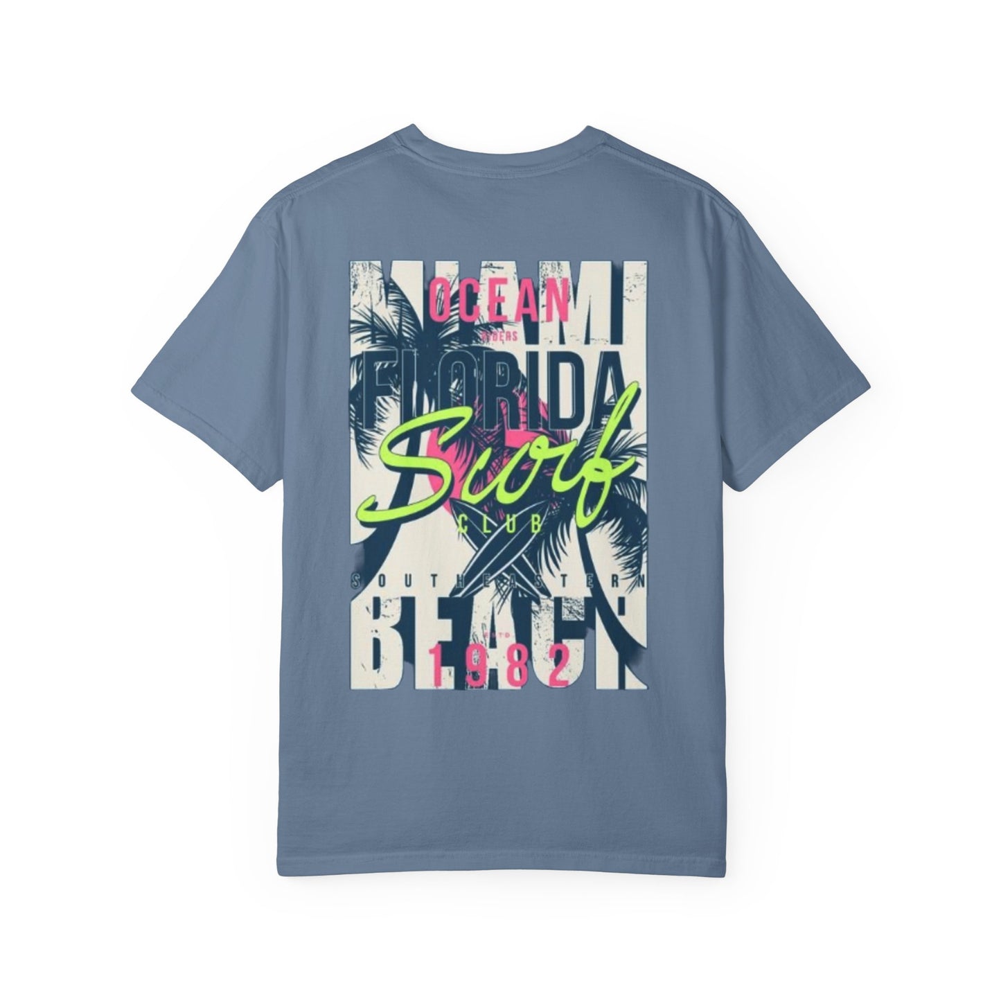 Ocean Florida Surf Club T-Shirt - Unisex Garment-Dyed Tee for Beach Lovers