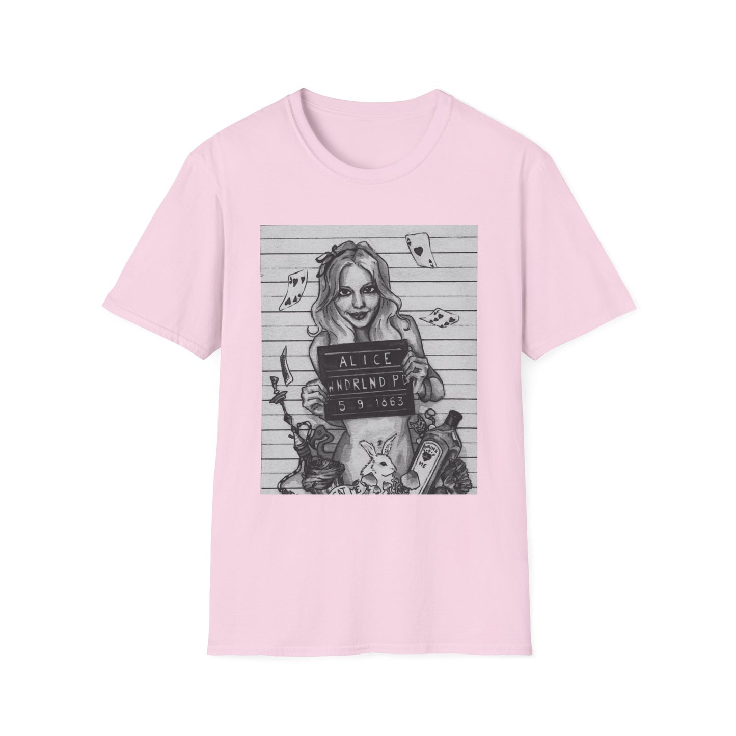 Alice in Wonderland Inspired Softstyle T-Shirt - Vintage Design