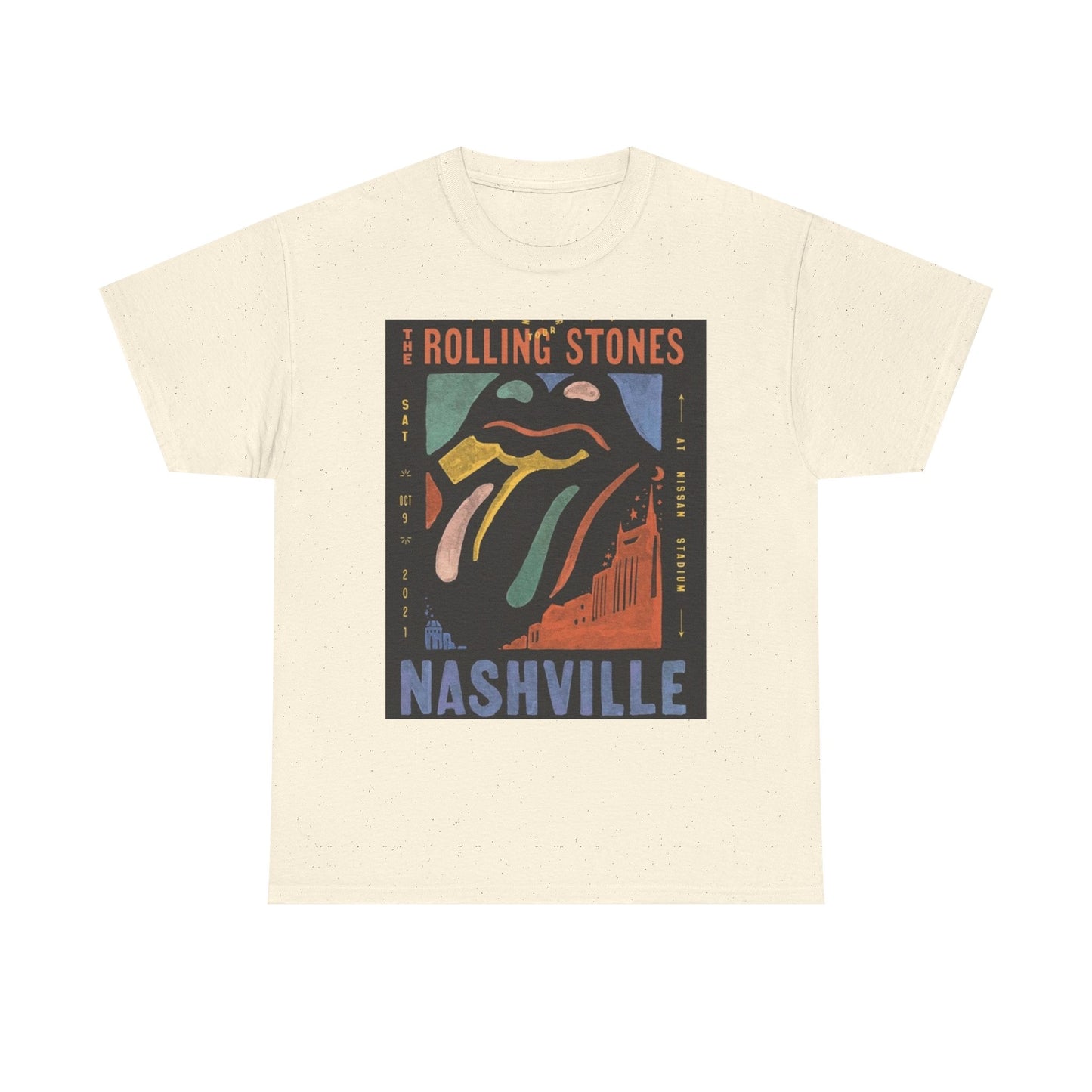 Retro Rolling Stones Nashville Tee, Vintage Band Shirt, Unisex Cotton T-Shirt, Music Lover Gift, Concert Attire, Festival Wear