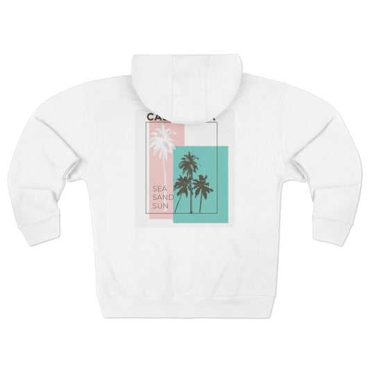 Tropical Vibe Unisex Zip Hoodie - Casual Comfort for Beach Lovers