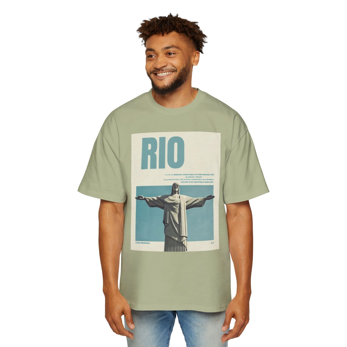 Rio Vintage Poster T-Shirt — Christ the Redeemer Travel Tee