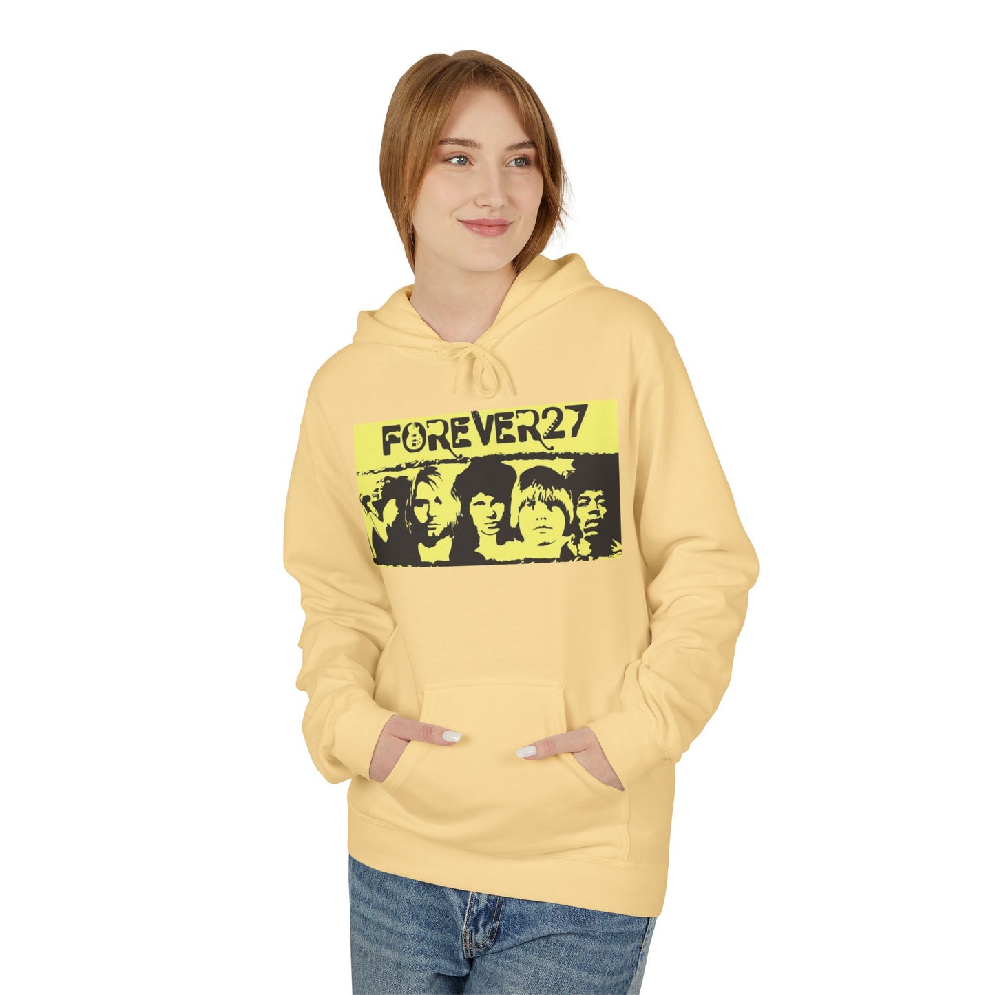 Forever 27 Retro Hoodie - Unisex Midweight Fleece for Music Lovers