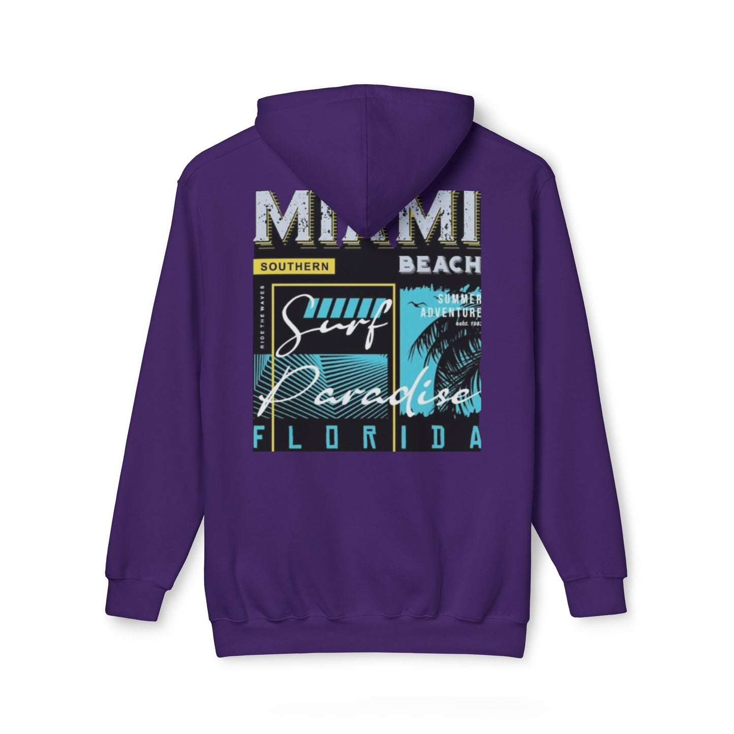 Miami Paradise Surf Unisex Hooded Sweatshirt - Made in USA