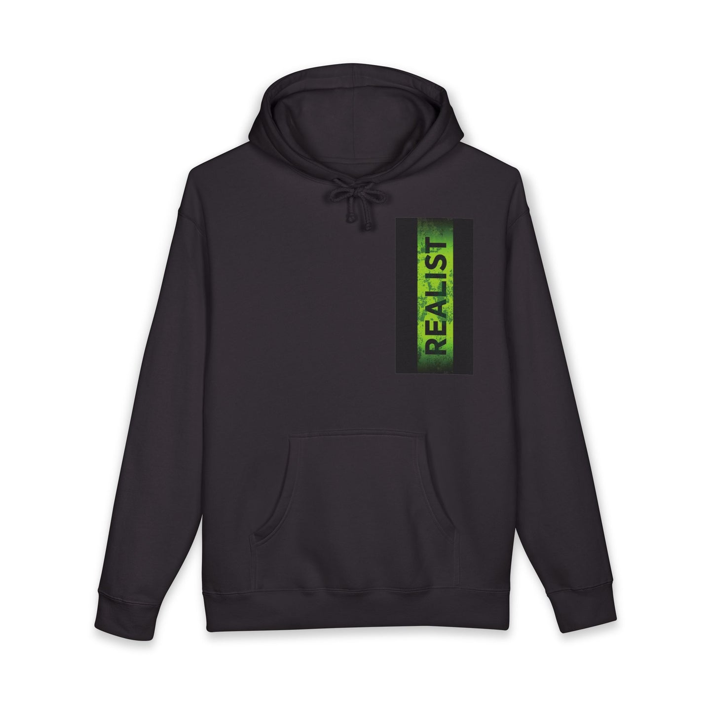 Realist Ghost Hoodie — Neon Yellow Graphic Pullover