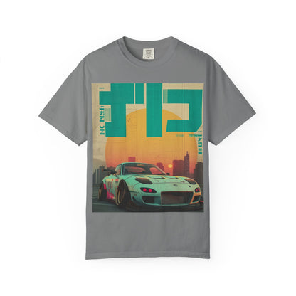 Retro Sunset Racing T-Shirt — Vintage Sports Car Graphic