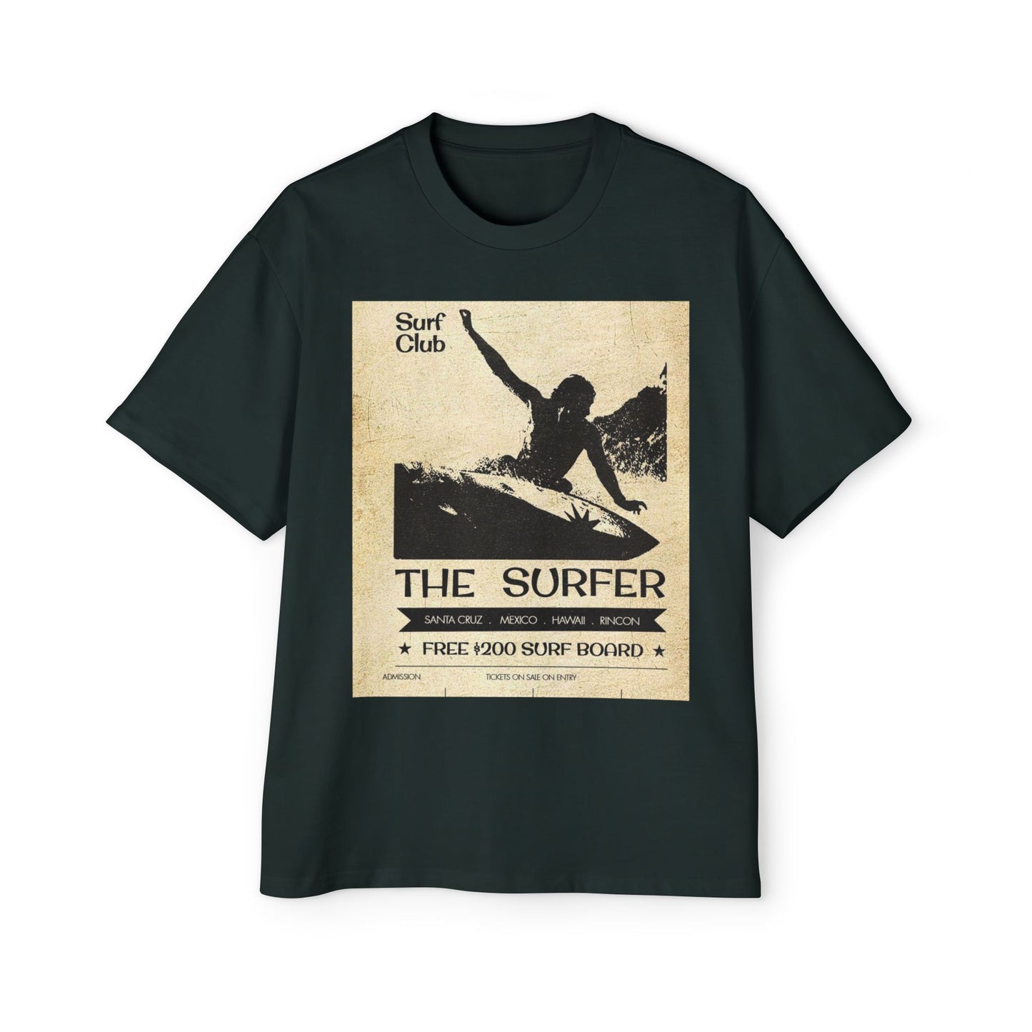 The Surfer Vintage Surf Club Tee — Men's Oversized Surf Graphic T-Shirt