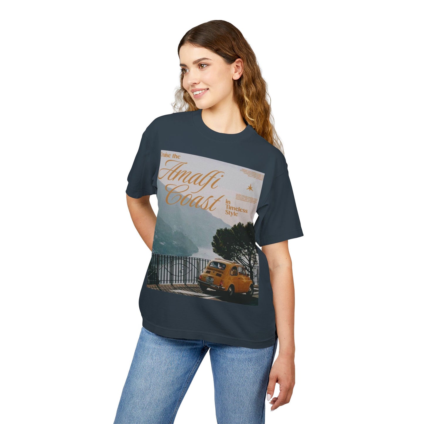 Amalfi Coast Vintage Fiat Tee – Retro Travel Graphic T-Shirt