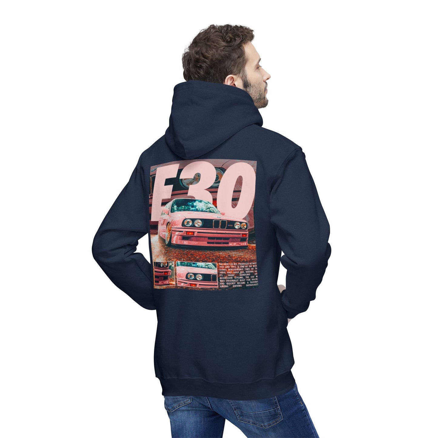 Vintage Car Graphic Unisex Hoodie - Retro BMW E30 Design