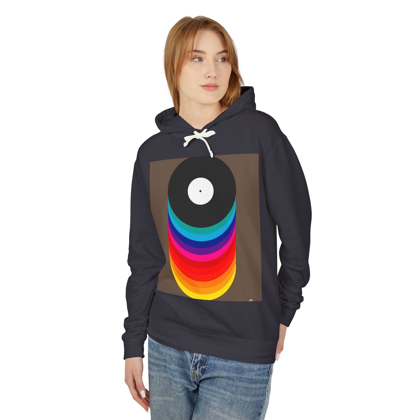 Colorful Vinyl Record Unisex Lightweight Hoodie