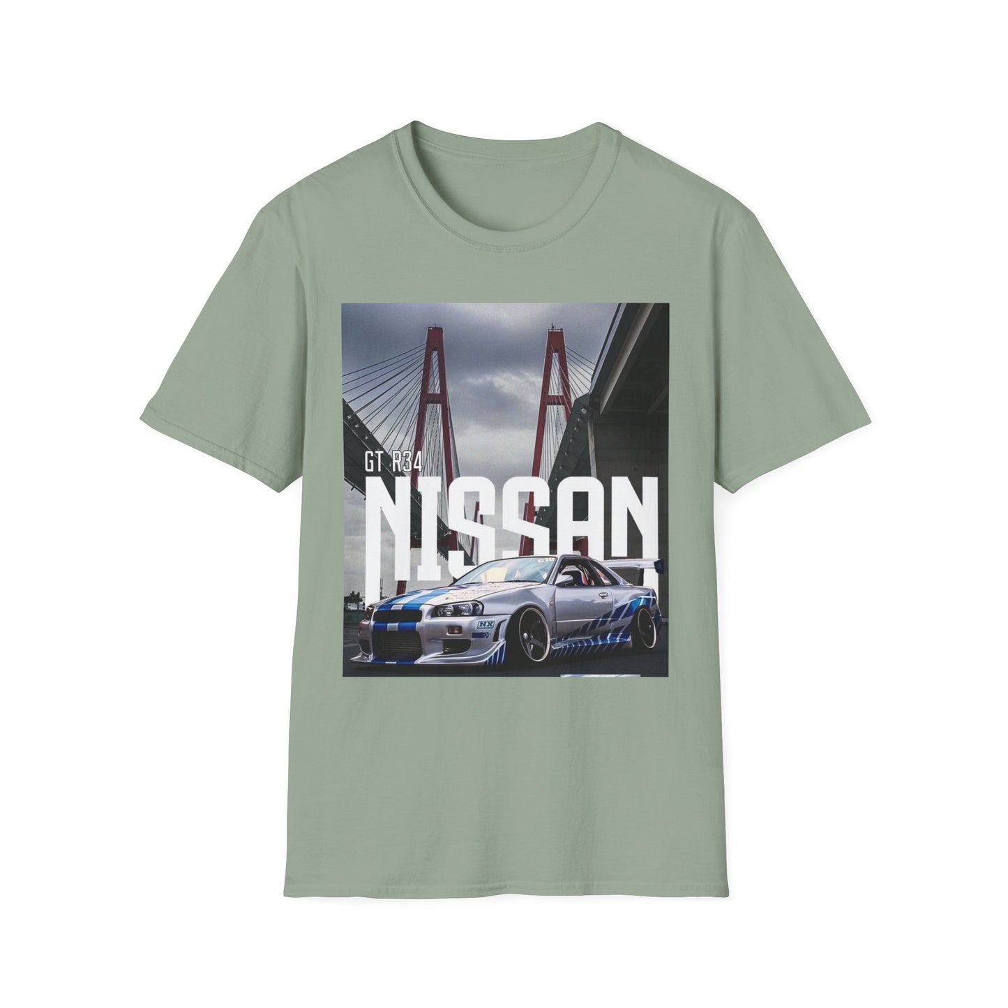 Nissan GT-R 34 Unisex Softstyle T-Shirt - Car Enthusiast Apparel