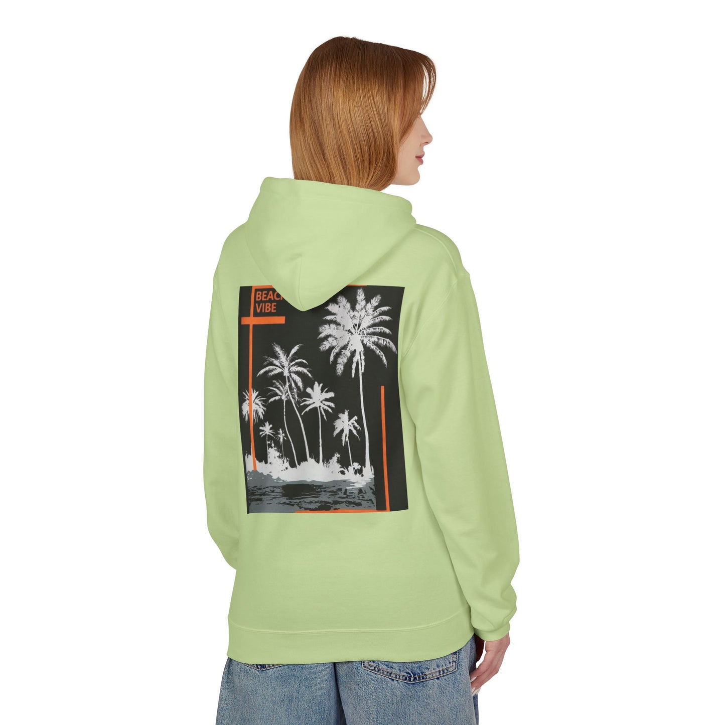 Beach Vibe Unisex Fleece Hoodie, Summer Fashion, Casual Wear, Gift for Her/Him, Cozy Lifestyle, Chill Out Apparel