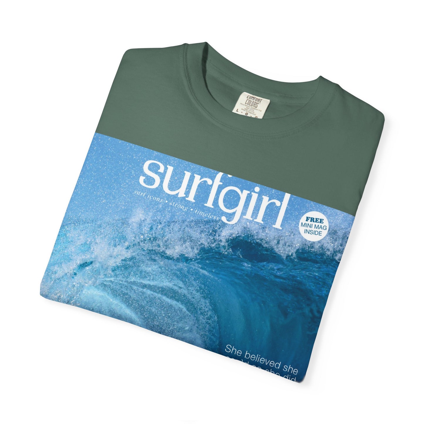 Surfgirl Wave Photo T-Shirt — Vintage Surf Magazine Graphic Tee