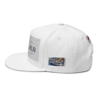 Monte Carlo Monaco Embroidered Flat Bill Cap