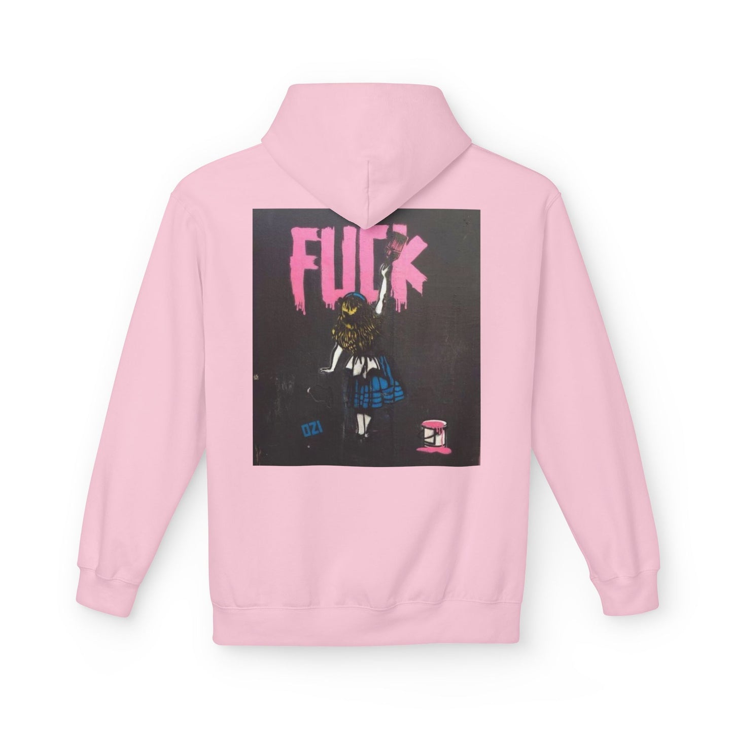 Street Art Inspired Unisex Fleece Hoodie - Bold Design for Creative Souls