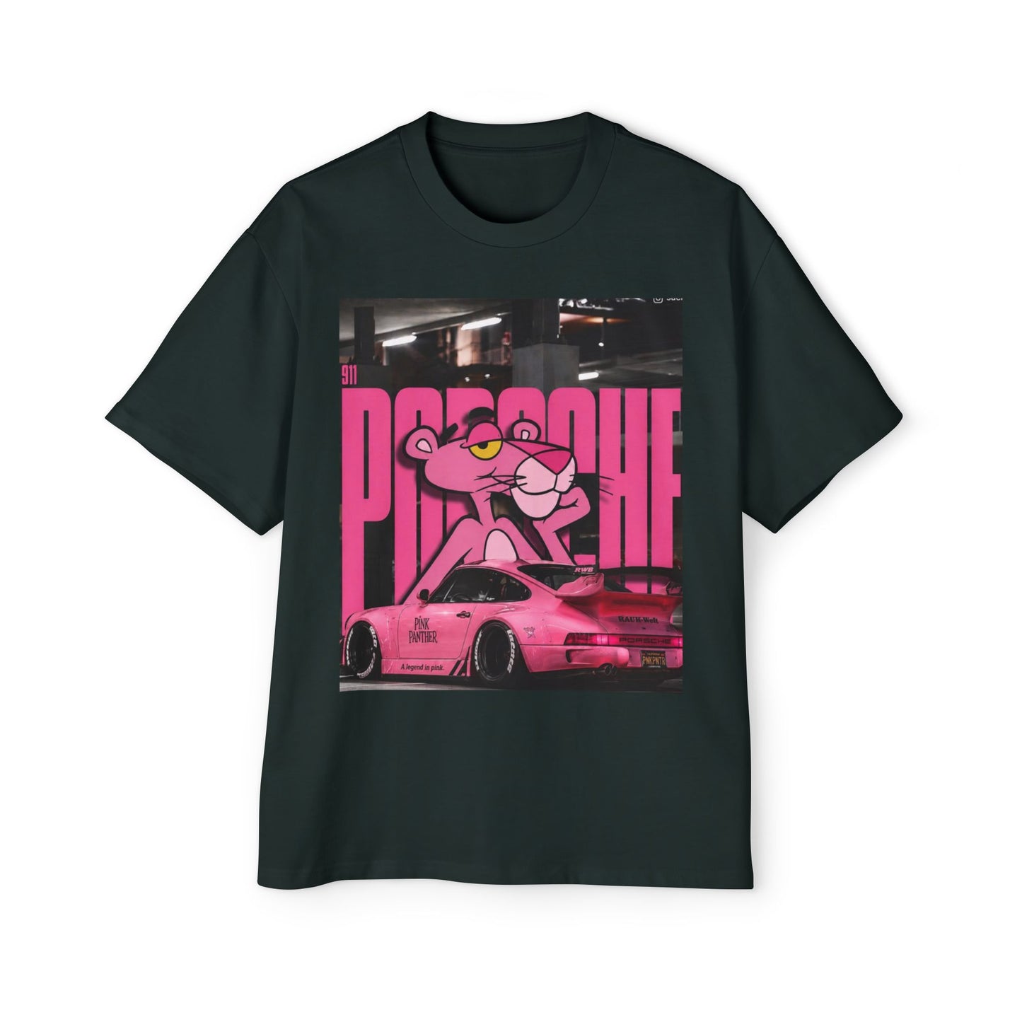 Pink Panther Streetwear Tee — Retro Racing Graphic Shirt