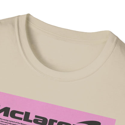 Retro McLaren Racing T-Shirt - Unisex Softstyle Tee for Car Enthusiasts