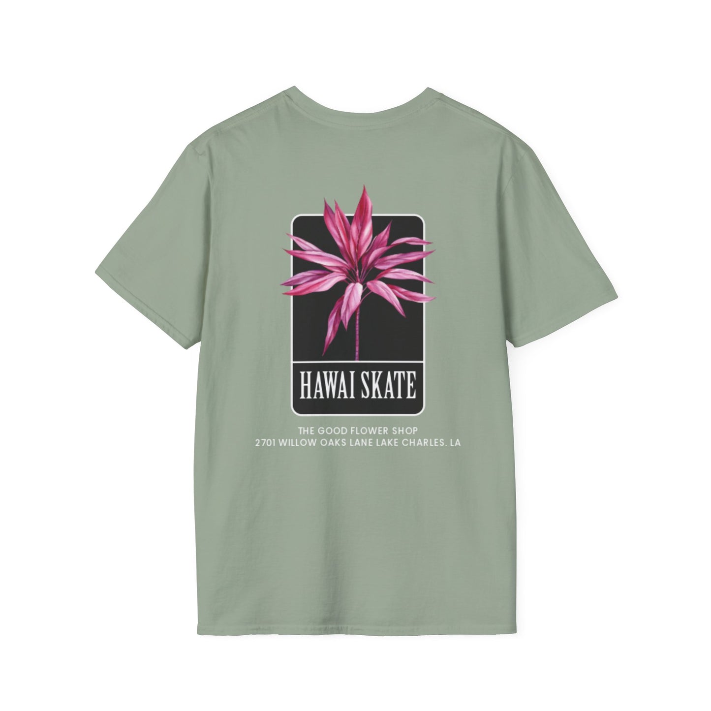 Hawaii Skate Floral Unisex T-Shirt - Relaxed Fit Graphic Tee