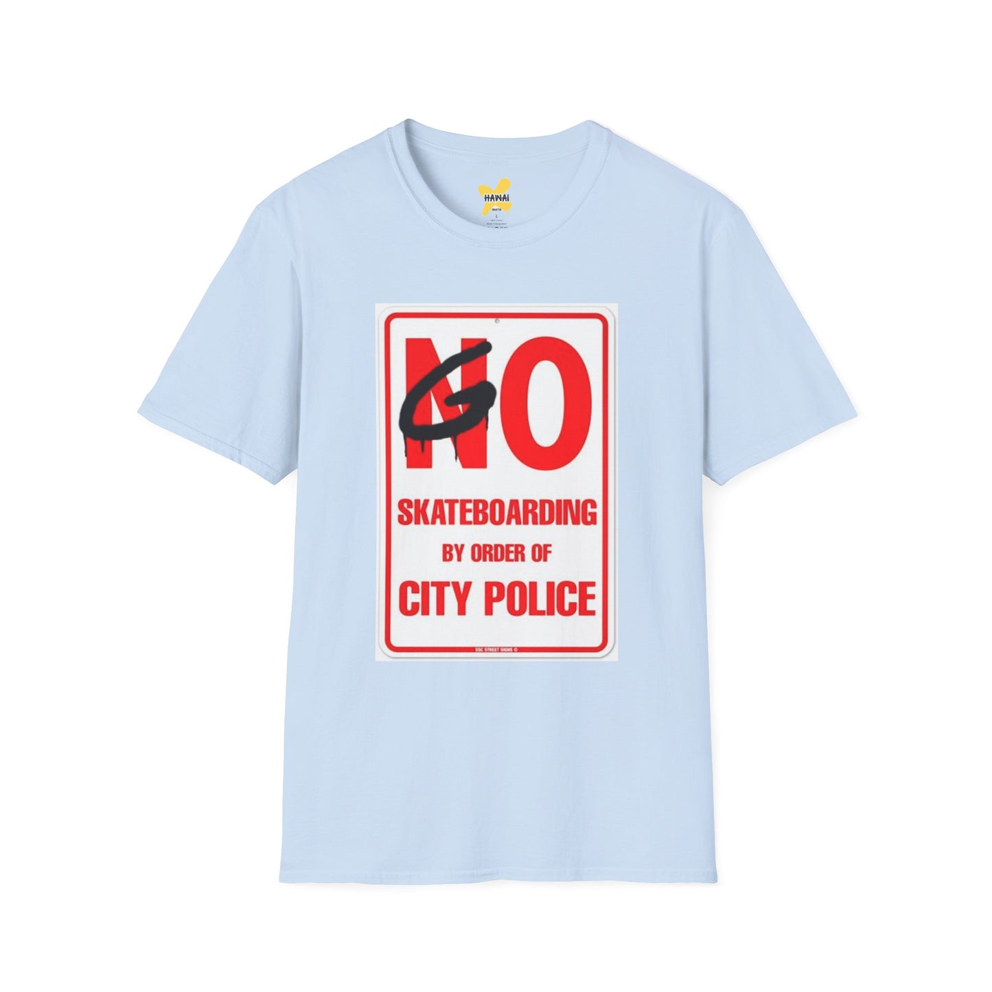 No Skateboarding Funny Unisex T-Shirt - City Police Sign Design
