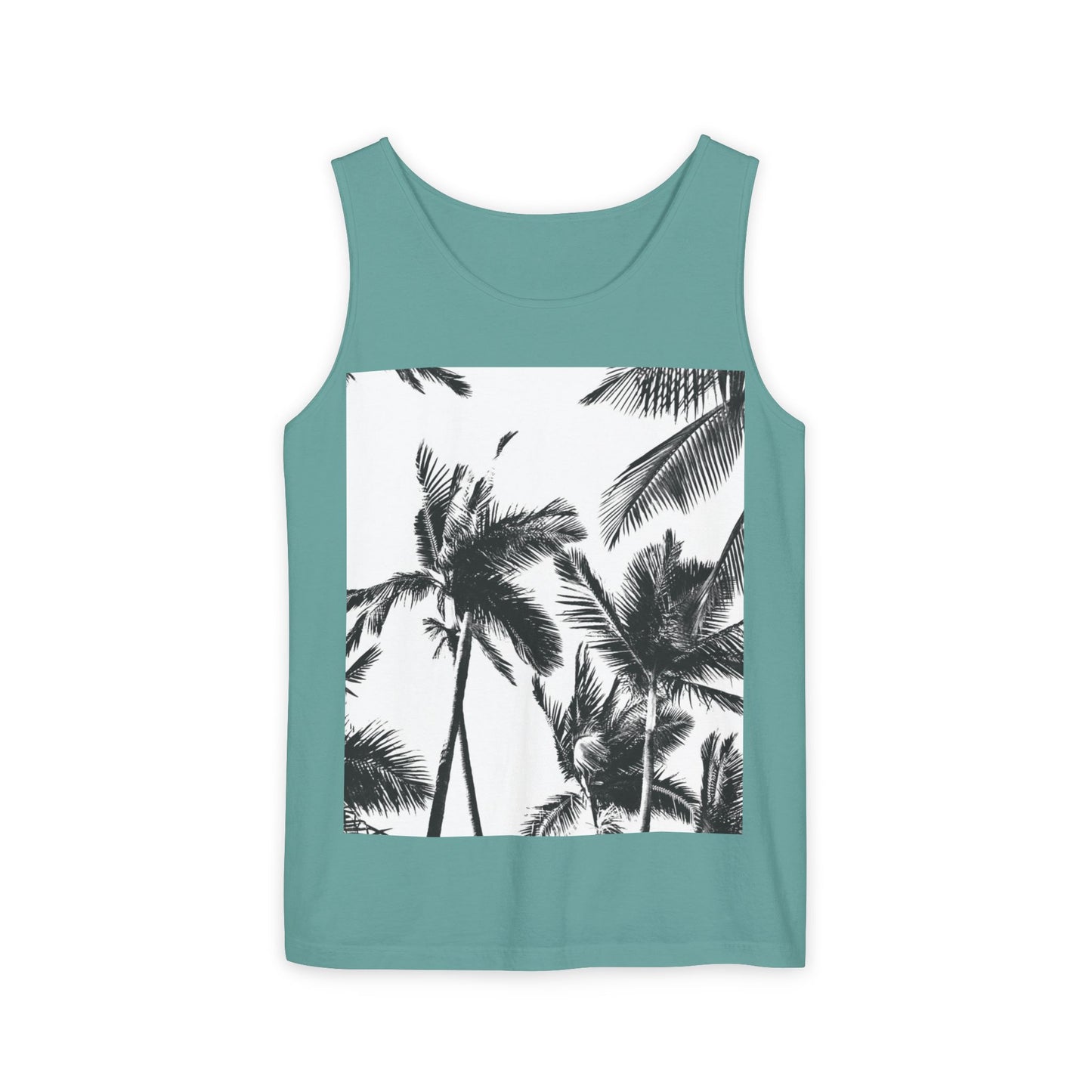Tropical Palm Tank Top | Summer Vibes | Unisex Beachwear, Casual Top, Vacation Essential, Gift for Him or Her, Relaxed Fit
