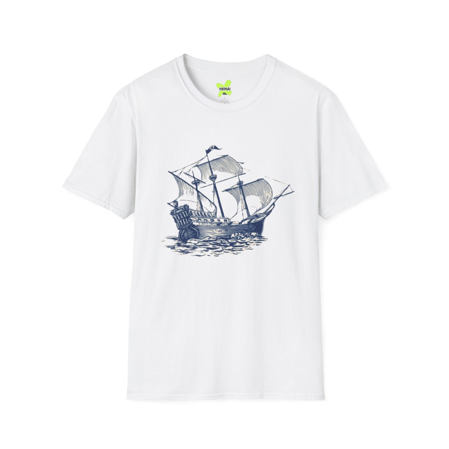 Nautical Adventure Unisex Softstyle T-Shirt - Pirate Ship Design