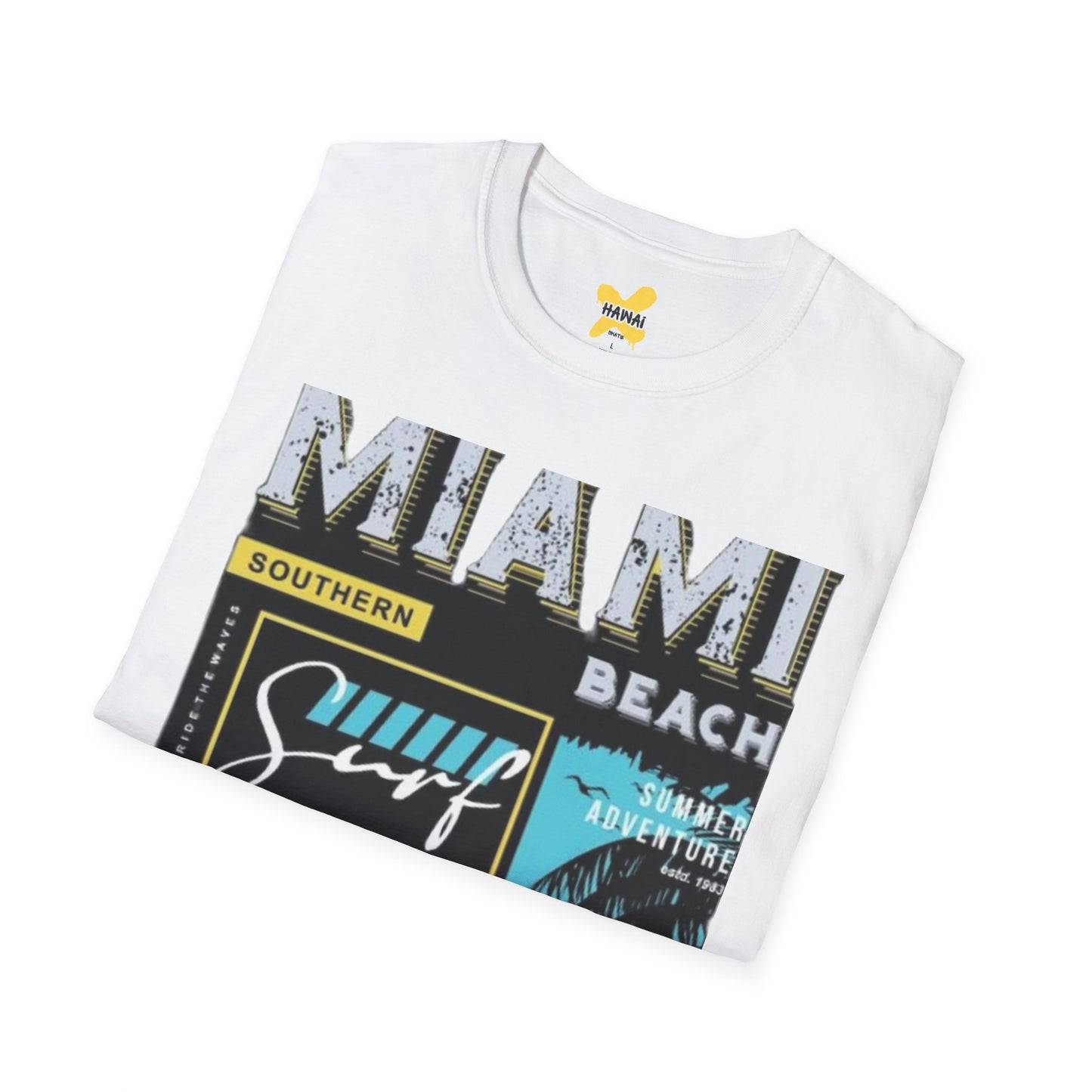 Miami Beach Surf Adventure Unisex Softstyle T-Shirt