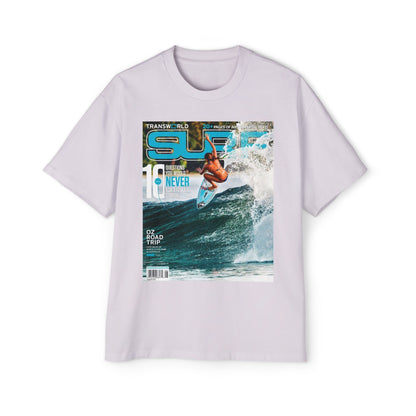 Surf Magazine Graphic Tee — Vintage Surfer Print Oversized T-Shirt