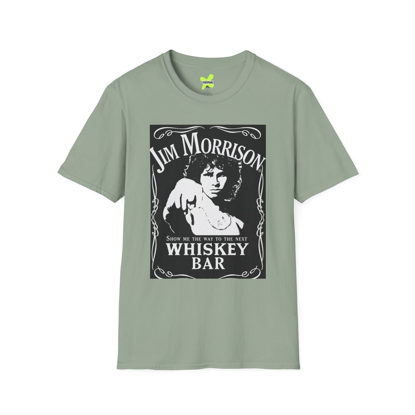 Jim Morrison Whiskey Bar Unisex Softstyle T-Shirt - Vintage Rock Apparel