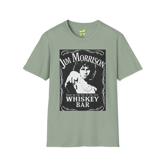 Jim Morrison Whiskey Bar Unisex Softstyle T-Shirt - Vintage Rock Apparel