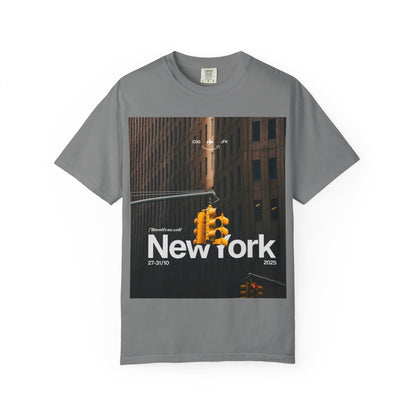 New York City Traffic Light Photo T‑Shirt — Urban Streetwear Tee