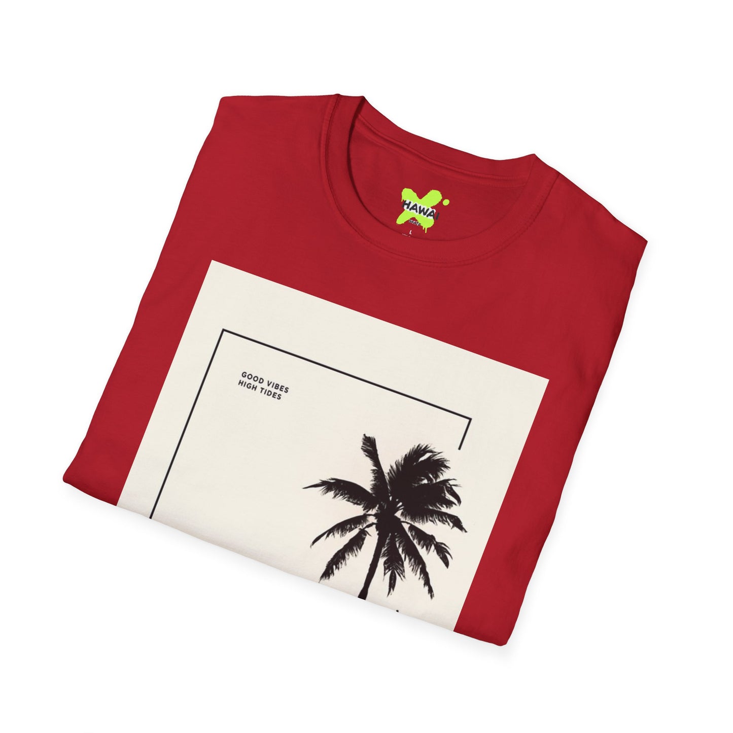 Unisex Softstyle T-Shirt - 'Good Vibes' Palm Tree Design for Casual Wear