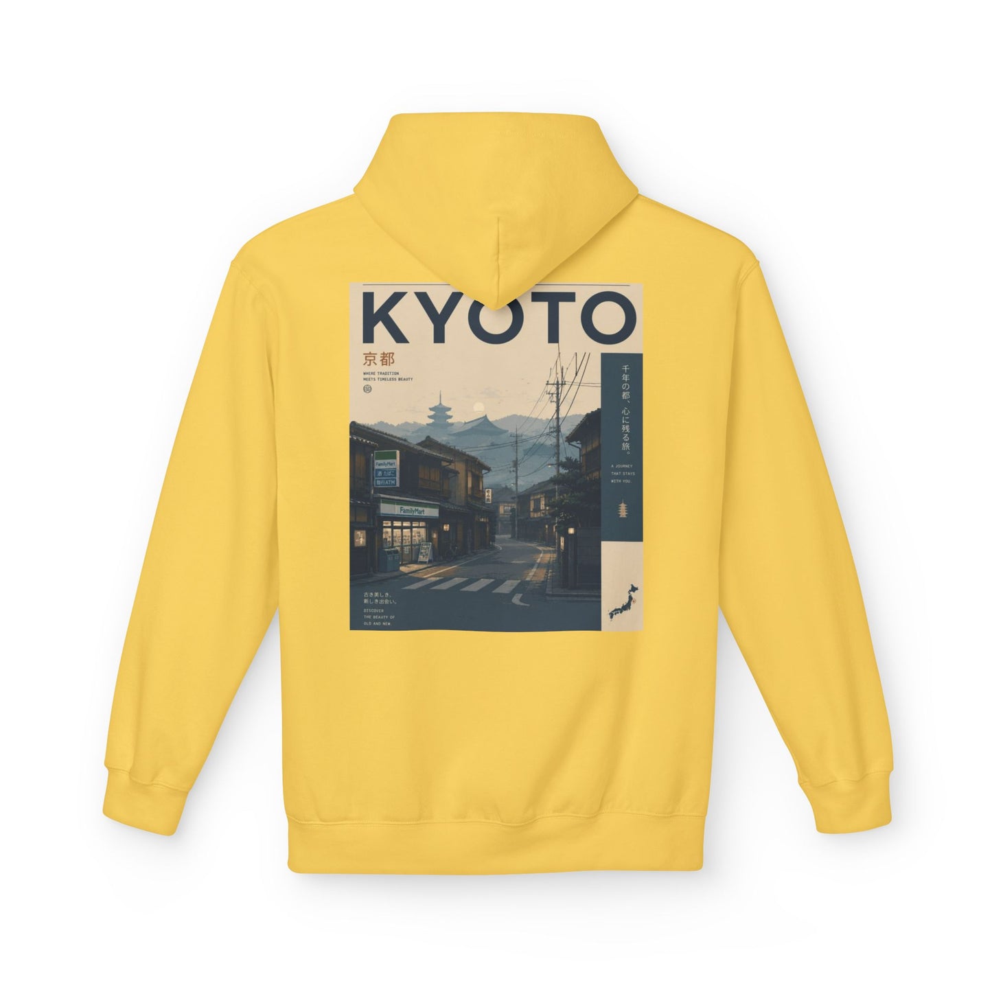 Kyoto Vintage Travel Hoodie — Retro Japan Street Scene Sweatshirt