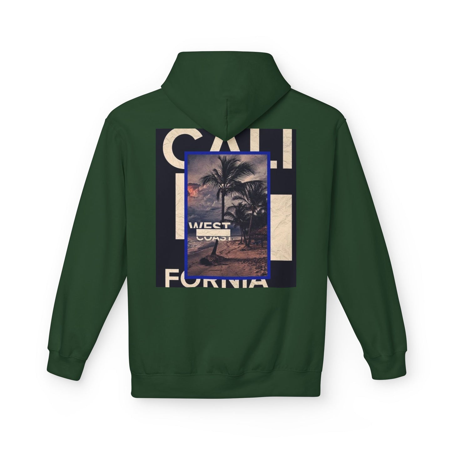 California Vibes Fleece Hoodie, Cozy Unisex Sweatshirt, Perfect for Beach Days, Gift for Travel Lovers, Casual Streetwear