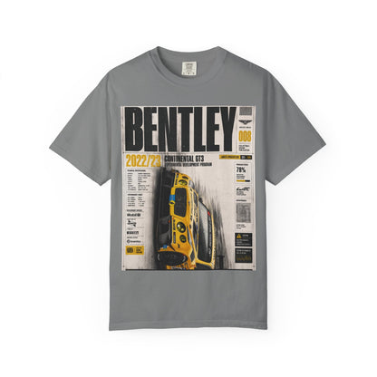 Bentley Magazine Cover T-Shirt – Yellow Sports Car Graphic Tee