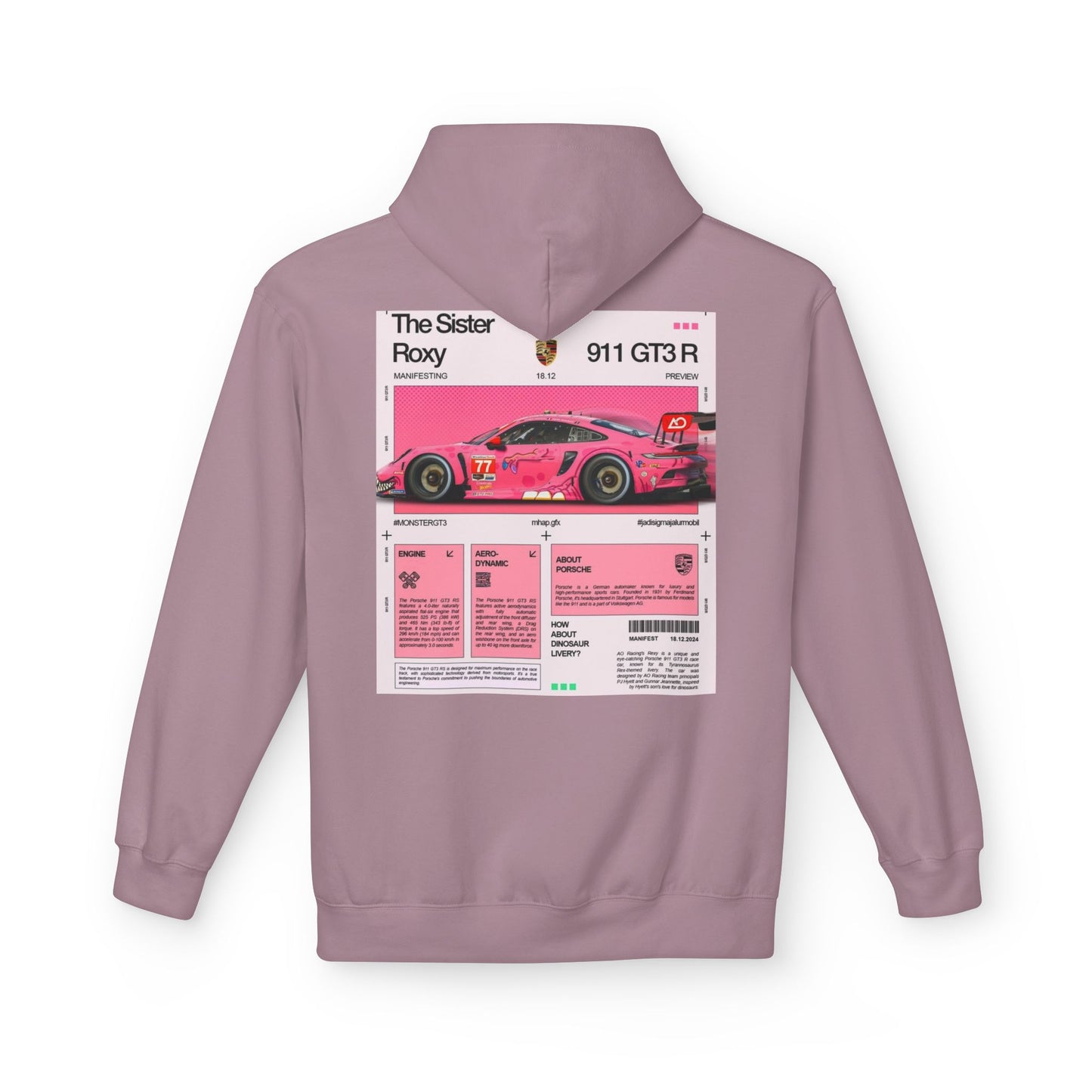 Racing-Inspired Unisex Fleece Hoodie - The Sister Roxy Design