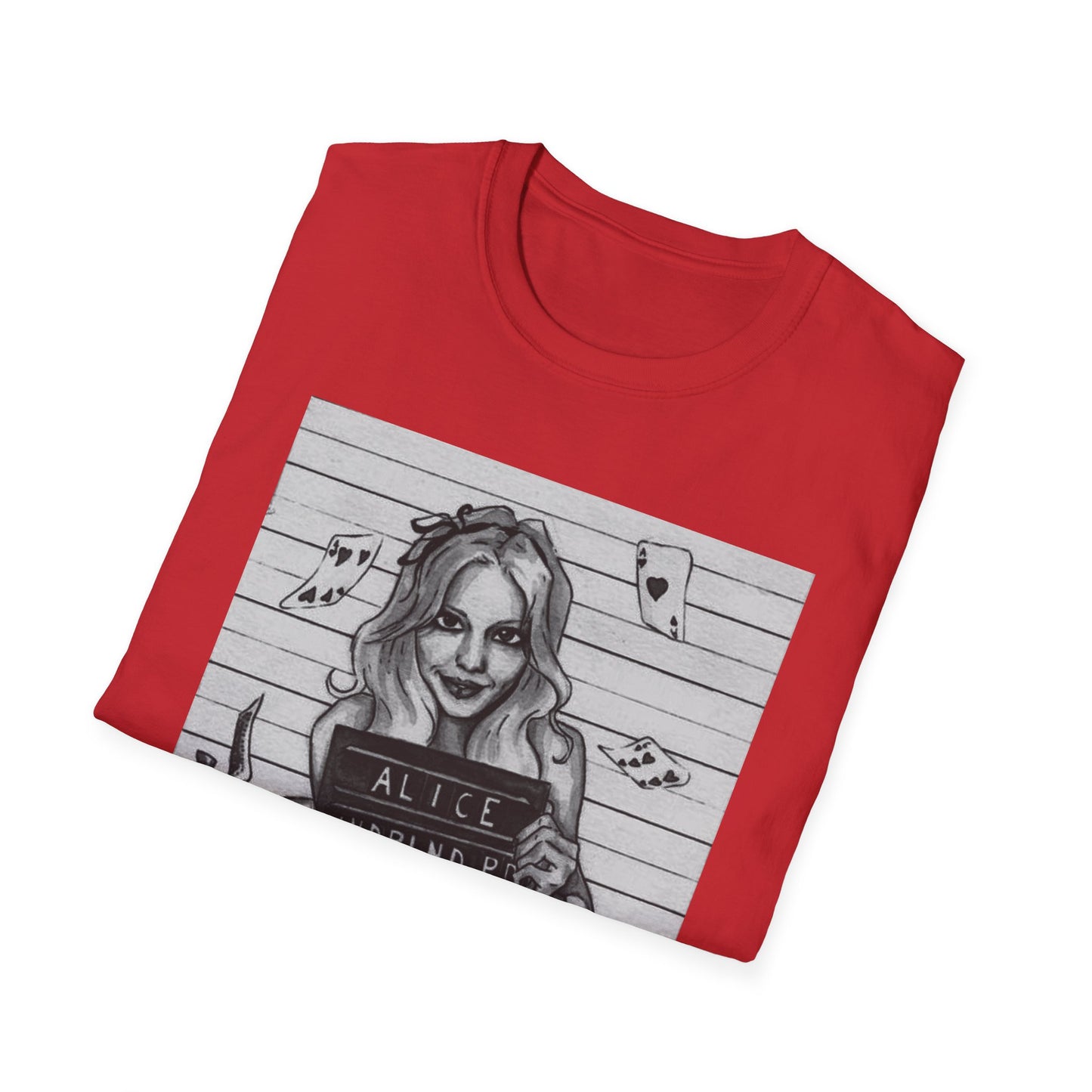 Alice in Wonderland Inspired Softstyle T-Shirt - Vintage Design