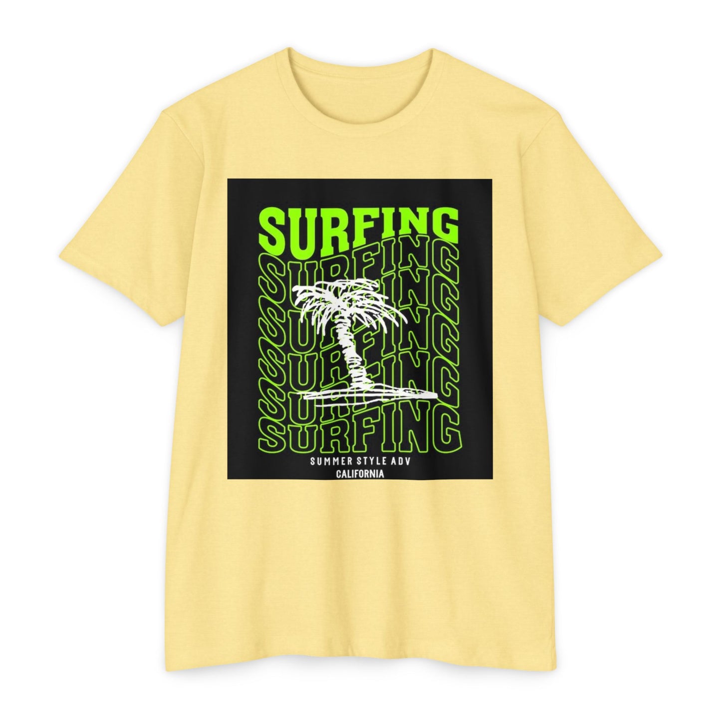 Surfing Vibes Unisex CVC Jersey T-shirt - Retro California Style