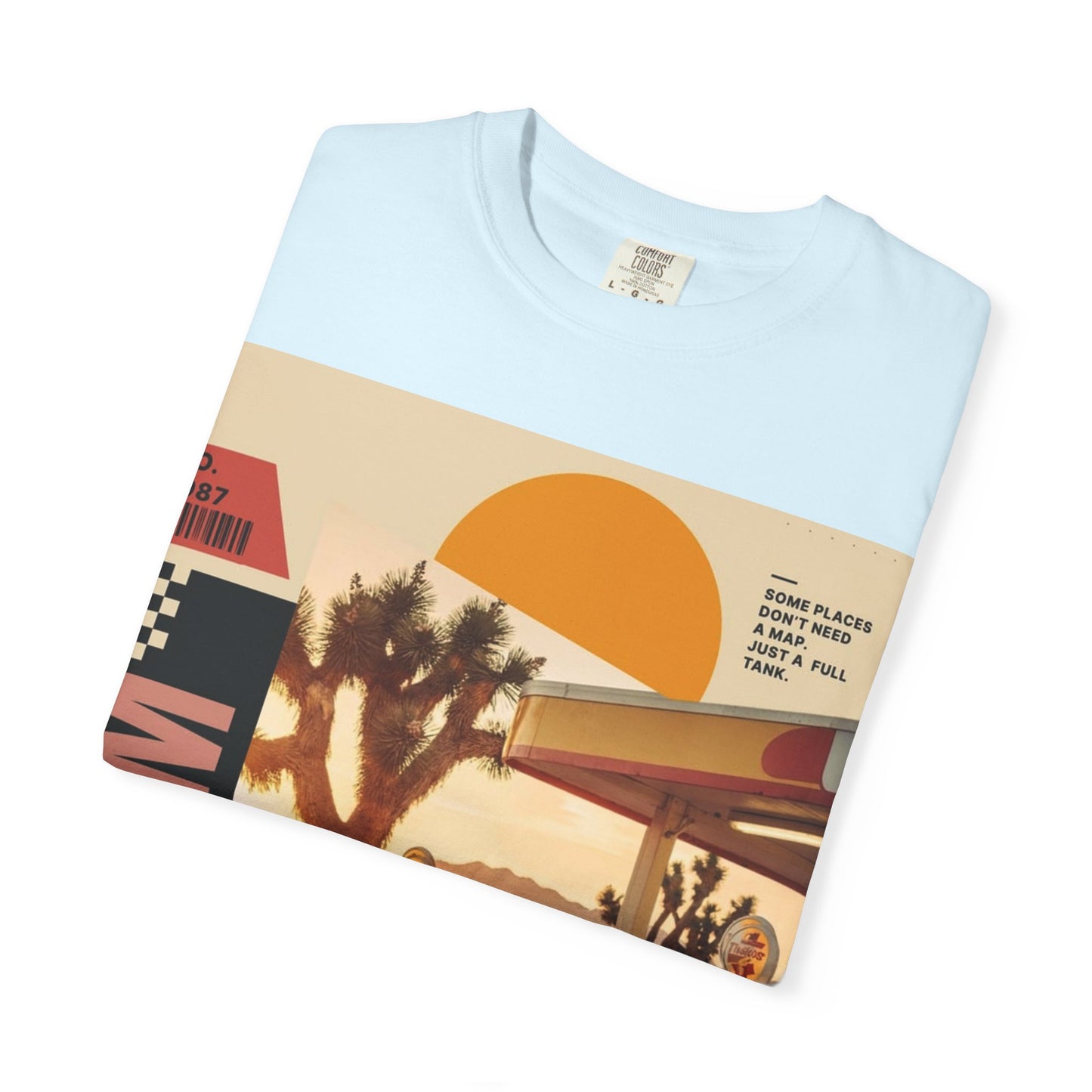 Freedom Road T-Shirt — Retro Desert Sunset Vintage Car Graphic