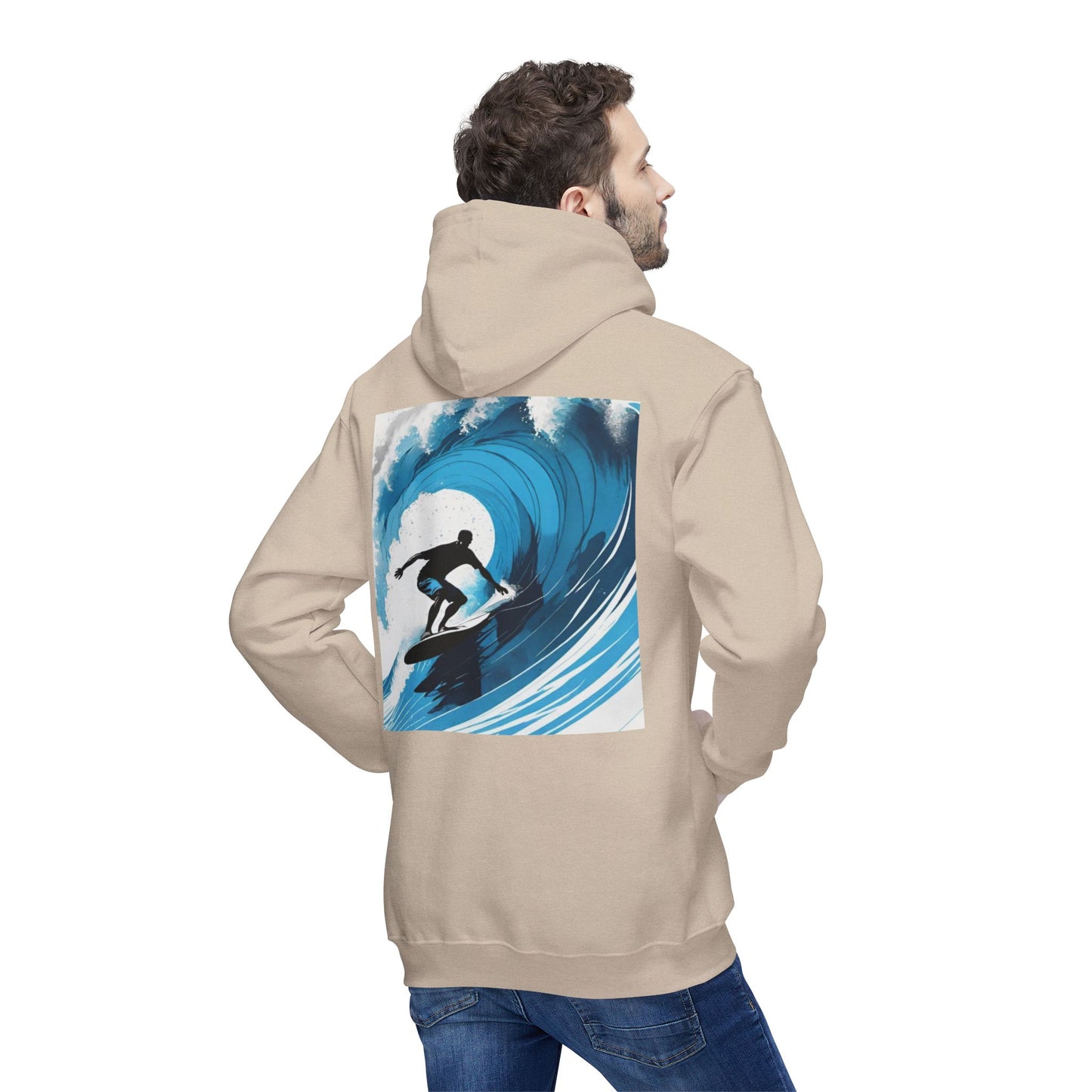 Surfing Wave Unisex Hoodie - Made in US