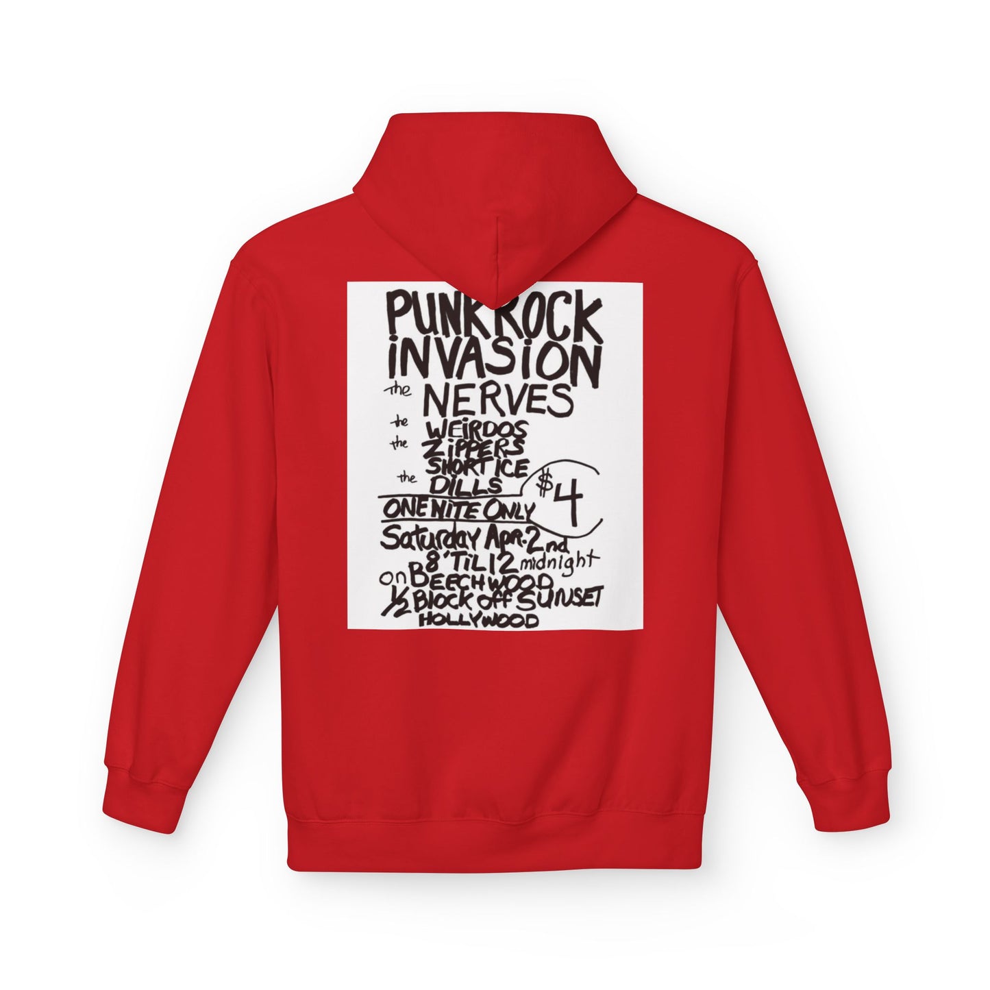 Unisex Punk Rock Fleece Hoodie - Softstyle, Cozy, Perfect for Concerts