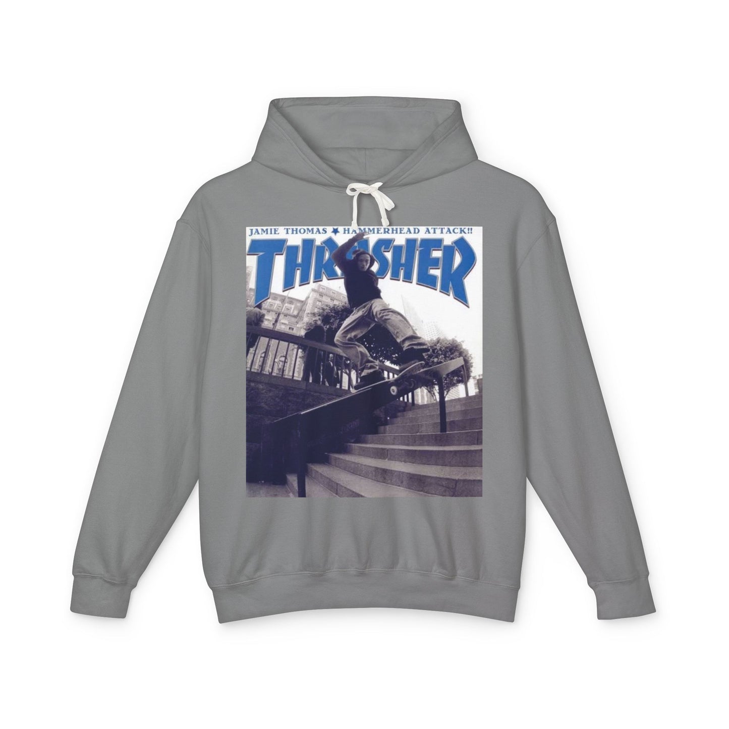 Skateboarder Graphic Hoodie, Unisex Sweatshirt, Thrasher Inspired Apparel, Casual Wear, Gift for Skaters
