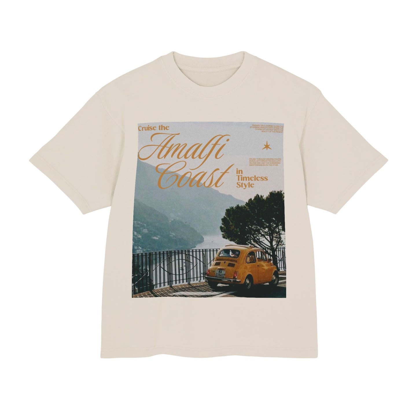 Amalfi Coast Vintage Fiat Tee – Retro Travel Graphic T-Shirt