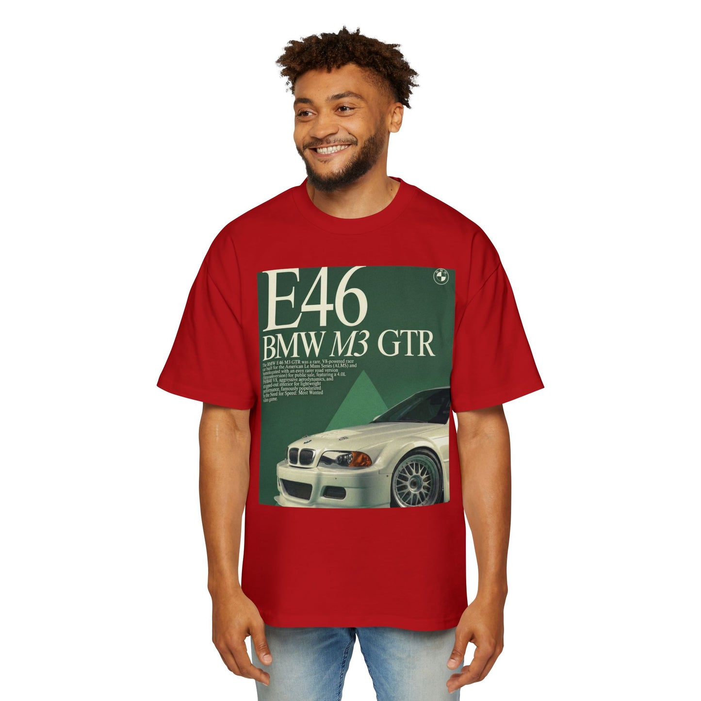 E46 BMW M3 GTR Tee — Vintage Racing Poster Graphic T-Shirt