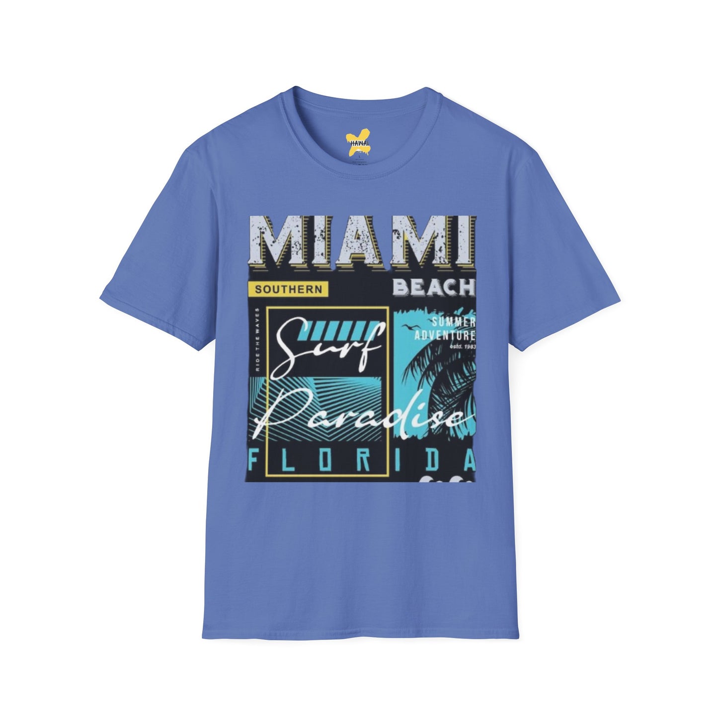 Miami Beach Surf Adventure Unisex Softstyle T-Shirt