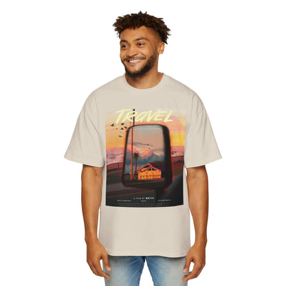 Travel Sunset Tee — Retro Roadside Mirror Graphic T-Shirt
