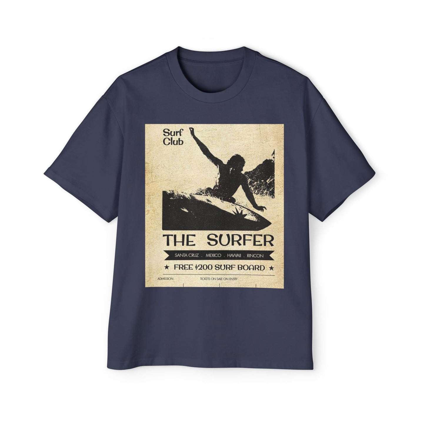 The Surfer Vintage Surf Club Tee — Men's Oversized Surf Graphic T-Shirt